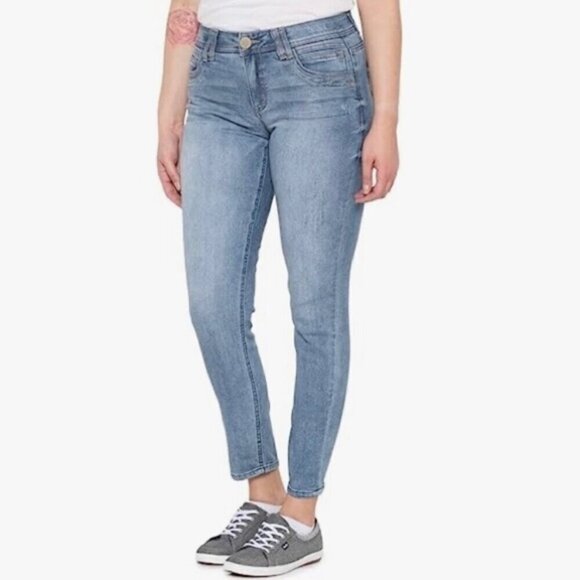 Democracy 14 Ab Technology Skinny Women’s Jeans Light Wash Distressed BN1873Q4L2 - Picture 1 of 10